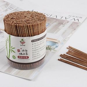 Tek kullanımlık sofra takımı 800pcs karbonize bambu ahşap kürdanlar Dispenser meyve şişleri ile tek başlı sivri kokteyl seçimleri dişleri f19b