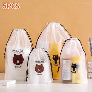 Storage Bags Bear Drawstring Shoe Bag Cover Anti-yellow White Sun Protection Thickened Breathable Dustproof