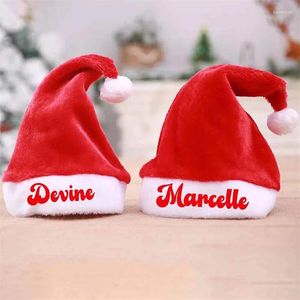 Party Supplies 2st Personaliserade jul Santa Hatts för barn Anpassade namn Hat Dekorationer 2024 Family Present