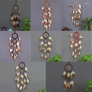 Decorative Figurines Creative Style Dream Catcher Hanging Ornament Wind Chimes Wall Pendant Feather Home Room Decoration