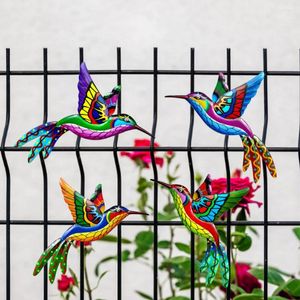 Figurine decorative in ferro battuto colibrì da giardino da giardino da letto muro appeso 26 cm decorazioni per la casa arte artigiane ornamenta esterno interno