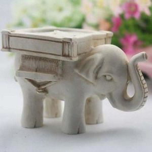 Titulares de vela Vintage Candlestick Animal Lucky Small Elephant Holder Resin Tea Light para Decoração de Casamento Presente de Decoração