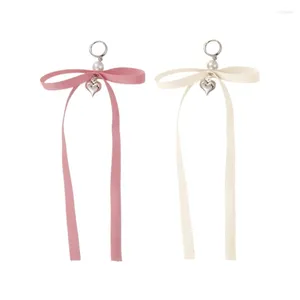 Brincos de argola de arco elegante pingente de fita da moda Rings de borboleta de fita da moda para mulheres e meninas