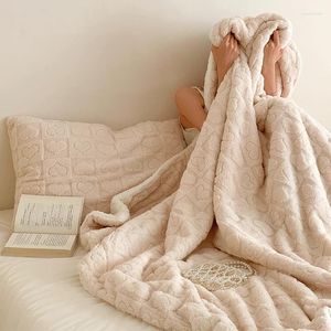 Одеяла шерстяное одеяло Рашель Прекрасное мягкое утолщенное тяжелое теплый элегантный трехуровневый флисовый роскошь