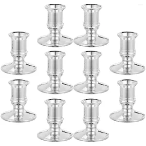 Kerzenhalter 10 PCs Elektronische Basis Kerzenhalter Hochzeit Candlestick Desktop Taper LED Kernstück Plastik Teelichtbecher