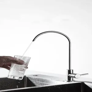 Küchenarmaturen 1/4 Zoll Wasserreiner Direkter Trinkarmatur 2 Punkte Schwanenhals 304 Edelstahldraht Draht