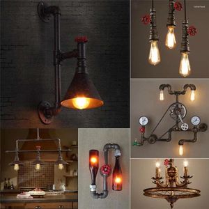 Bordslampor Inch Stop Ventil Light Switch Vintage Steampunk för vattenrör Lamploft Stil Retrojärn