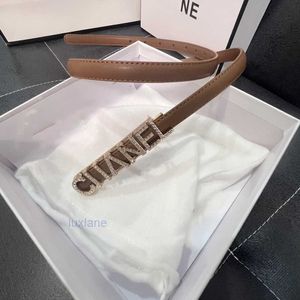 Designers Belt Letter Diamond Studded Buckle Head Solid Color Belts for Women Luxury Pin Needle Buckle Beltss 5 Colors Size 95115cm Fashion Casual Lovers