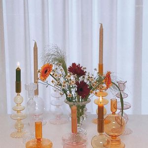 Ljushållare glashållare för heminredning dekorativ handgjord bröllop nordisk prydnad ljusstake
