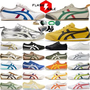 2024 Med Box Onitsukas Tiger Mexico 66 Sneakers män Kvinnor Casual Shoes Running Fashion Kill Bill Birch Black White Blue Pink Low Cut Canvas Sports Outdoor Trainers