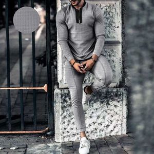 2024 Set Spring and Autumn Sports Fashion Casual Half Zipper Top Men's Personalized Pants M514 50