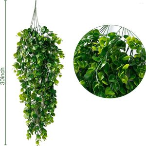 Decorative Flowers 5 Heads 45 Mesh Artificial Plastic Plants Fern Vine Christmas Wreath Wedding Festival Home Garden Wall Diy Decoration