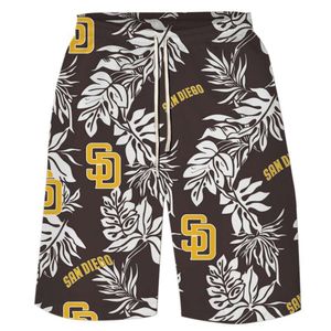 Shorts florais de verão para homens, mulheres, nadar calças de praia de grandes dimensões, secagem solta e rápida Hawaiian Capris M514 24