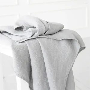 Towel Pure Linen Bath Stone Washed Soft Lightweight Travel Waffle Weave Quick Dry Natural Flax Thin For Gym