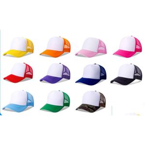 Cheerleading Summer Plain Plain Trucker Mesh Hat Snapback Blank Baseball Cap Ajusta Drop Drop Sports ao ar livre ao ar livre ACCS DH63S