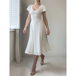 Womens Dress 2024 New Belt Design with Flying Sleeves and Waist Closing Long Dress for Women clothes women designer dress maxi dress dresses fashion PI69