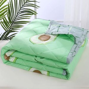 Spring Summer Thin Quilt Soft Skinfriendly Cotton Blanket Comforter Print Quilted Quilts Children Bed Double bed Home Decor 240514