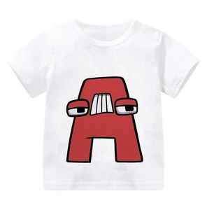 Alphabet Lore T Shirt Print Cartoon Casual Summer Children Shortsleeved Anime Tshirt Kids Clothes Boy Game Series T Shirt 240514