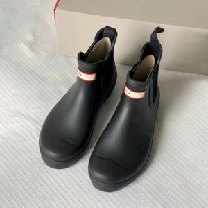 Размер 35-41 Hunter Rain Boot Climb Martin Boots Snwer Fashion на открытом воздухе лодыжка черная роскошная дизайнерская повседневная обувь резиновые пинетки платформа платформы обувь