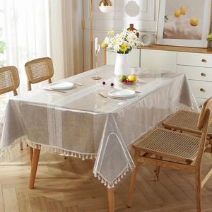 Table Cover Water-resistant Pvc Table Cloth for Dining Kitchen Easy to Clean Rectangle Transparent Tablecloth for Tables 240514