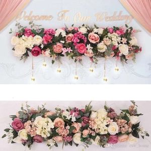 Linha de casamento Peda central artificial Diy Flor Road Guide Party Decoration Party Romantic Decorativa Cenário Decorativo