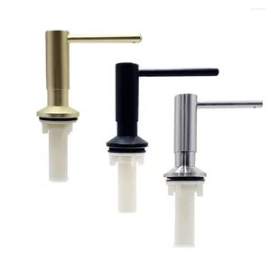 Liquid Soap Dispenser Golden Kitchen Sink Bathroom Lotion Holder Pump Head Under Deck Counter Dish Wash Detergent Silicone Tube