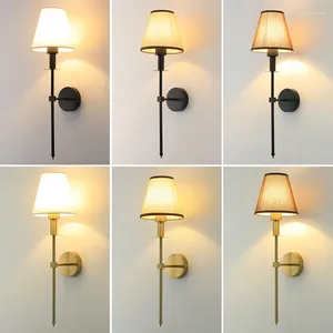 Duvar lambaları Modern minimalist oturma odası yatak odası başucu lambası ev dekor banyo aynası ışıkları kapalı aplik ışığı fikstürü