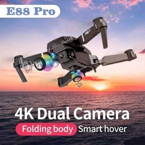 Дроны последнее E88 Pro Drone 4K Professional HD 4K RC Самолеты с двойной камерой с широкоугольным головным управлением.