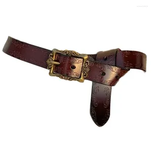 Belts Adult Waist Belt With Embossed Pattern PU Leather For Fashion Enthusiasts