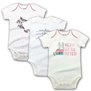 Rompers Baby tight fitting clothing for newborns boys and girls body random 3 packs 3 6 9 12 18 24 months old baby short sleeved clothingL2405
