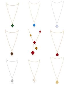 18k Gold Lucky Four Leaf Clover Necklace Ladies Fashion Luxury Pendant Högkvalitativ smycken Classic Style6180833