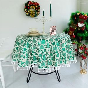 Table Cloth European American Cotton And Linen Light Luxurious Round