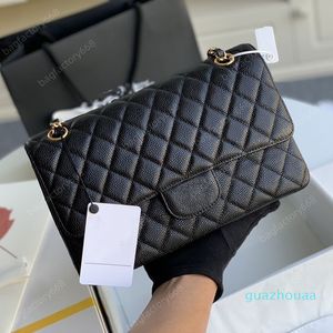 2024 bag 25CM 1:1 Quality Diamond Lattice Handbag Caviar Bags With Box MC009 White Flap Pocket