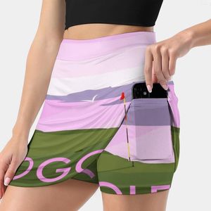 Skirts I Love Golf Pink Korean Fashion Skirt Summer For Women Light Proof Trouser Ladies Woman