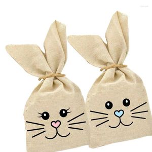 Geschenkverpackung 5pcs Eiersuche Korb Stuffers Frohe Ostern Party Geburtstagdekoration Freund Kinder Kinder Junge Mädchen Süßigkeiten Taschen