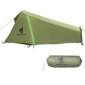 Tält och skyddsrum Ultralight Camping Tält Rainprocess Single 210x100cm Mini Tunnel TentQ240511