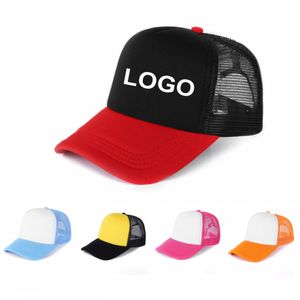 Niestandardowe czapki ciężarówki czapki snapbacki męskie dorośli dorośli dzieci siatka baseballowe czapki dowolne logo