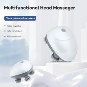 Electric scalp massager for hair growth pressure relaxation equipped with 4 massage heads body massager for relaxing shoulders portable 240513