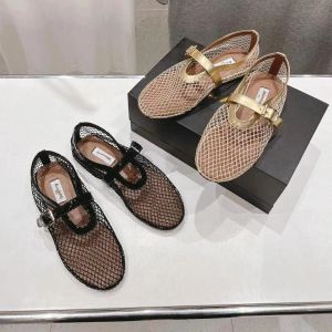 2024 New Designer ballet shoes Women's casual flats Designer Sandals Slippers Round Head rhinestone Boat Shoes Luxury leather riveted Mary Jane shoes