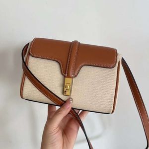 Shoulder Evening Bags Soft16 Mini Size Head Layer Cowhide Canvas Colored Crossbody Practical Tote Small Women's Bag 2023 New