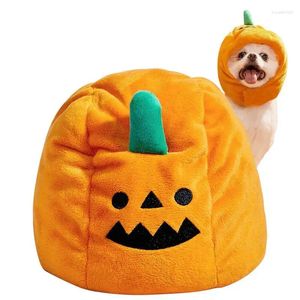 Dog Apparel Pumpkin Costume Breathable Halloween Soft Portable Headdress For Holiday Party Cosplay Cute Pet Hat Daily