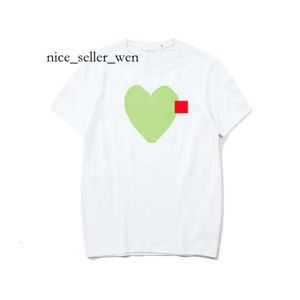 Jogar camisa CDG Camisa Commes Shirt Spring Summer Summer Summer Heart Logo Cirta camiseta camiseta de skate Men Mulheres Mulheres Manga curta Tshirt Top Quality 24Ss Casal 881