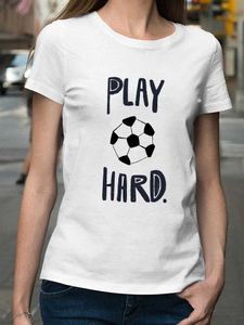 Frauen T-Shirt World Fußballfußballwettbewerb T-Shirt-Fans grafische Tops grafisch weich atmungsablich kurzer Slve Hipster TS Y240509