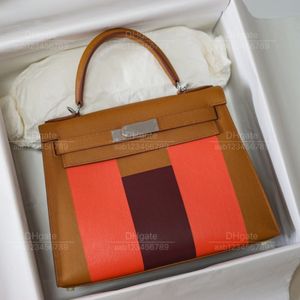 12A Mirror quality luxury Classic Designer Bag woman handbag all handmade genuine leather 28cm Large capacity tote Colour Design Clash Shoulder bag crossbody bag