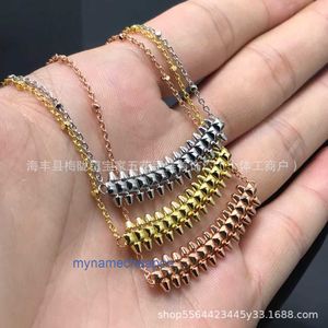 Designer Croitrres nacklace simple set pendant Necklace Direct New Willow Nail V Gold High Version Bullet Head Couple Red Jewelry