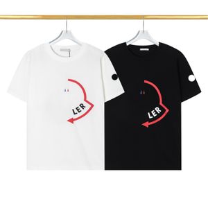 Men's T-shirt Designer T-shirt Summer Couple Short Sleeve Fashion Label Neckline Letter Embroidered White Cotton Round Neck T-shirt Loose Korean Fashion M-3XL