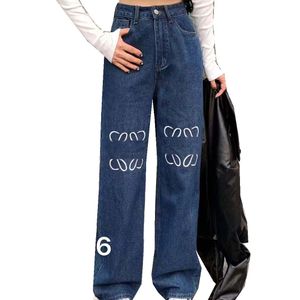 Jeans Womens Designer Trouser Legs Open Fork Tight Capris Denim Trousers Add Fleece Thicken Warm Slimming Jean Pants Brand Women Clothing Embroidery Printing Sex