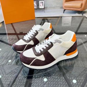 Designer Shoes Men RUN AWAY Sneakers Calfskin Damier cow leather Sneaker Outdoor Running Trainers Splicing Styling Shoes size 38-45 5.14 02