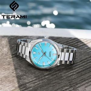 Relógios de pulso Terami Men's Sport Watch 38mm Fashion Explore NH35 Men Dress Vestido automático Mechanical Watch Sapphire 20bar Diving 3C Luminous