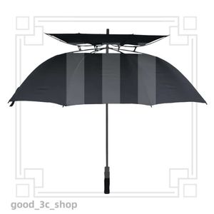 Высококачественный дизайнерский модный гольф -зонтик с 2 логотипами 30 -дюймовый двойной автоматический зонтик с длинной ручкой и негабаритным усиленным густым гольф -зонтиком 418